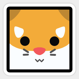 Hamster Face Sticker